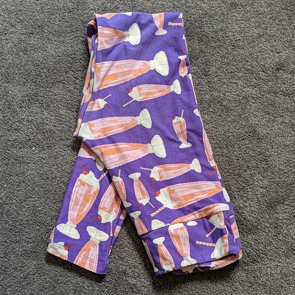 Lularoe OS unicorn milkshake leggings - Picture 1 of 2